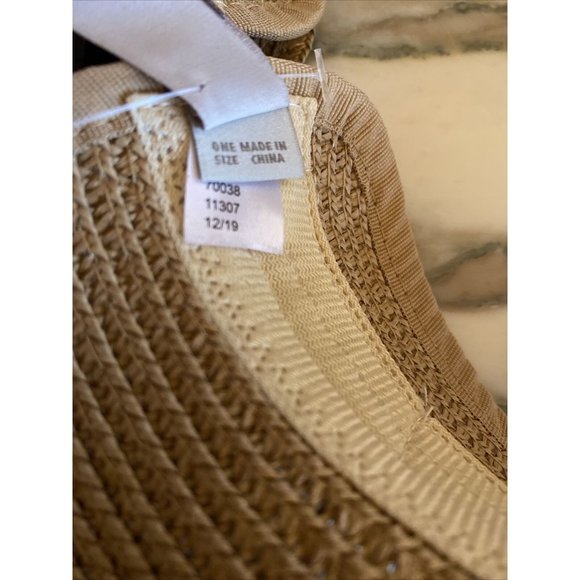 NWT LOFT Natural Sun Visor Hat Adjustable Open Top - Picture 8 of 8